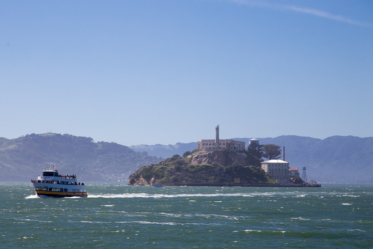 Tour Boat Leaving Alcatraz Island