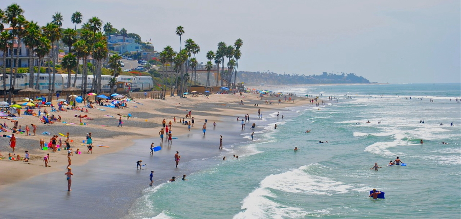 A beach in Carlsbad, California