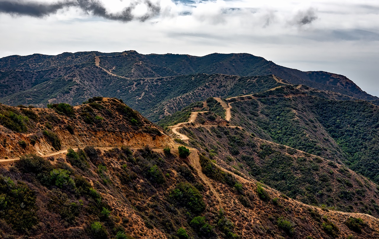 Mountainous interior of Santa Catalina Island off the California coast