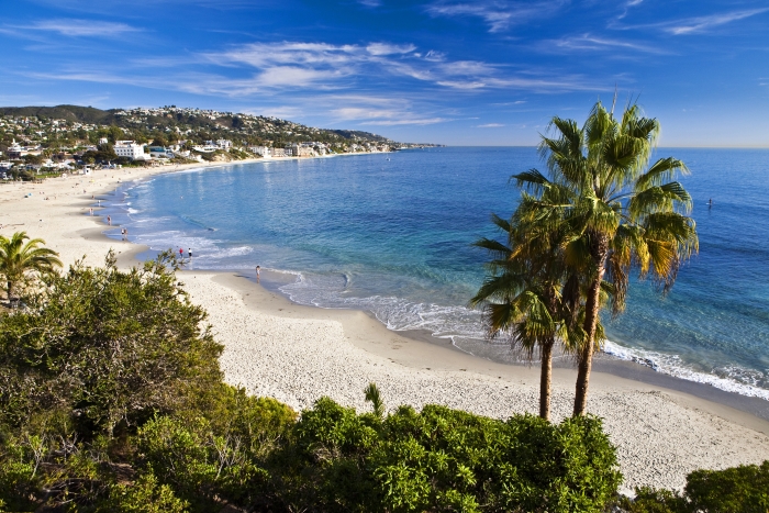The Pacific Coast Highway goes right through Laguna Beach, a relaxed artsy beach resort whose attractions include shopping, galleries, dining, and beaches.
