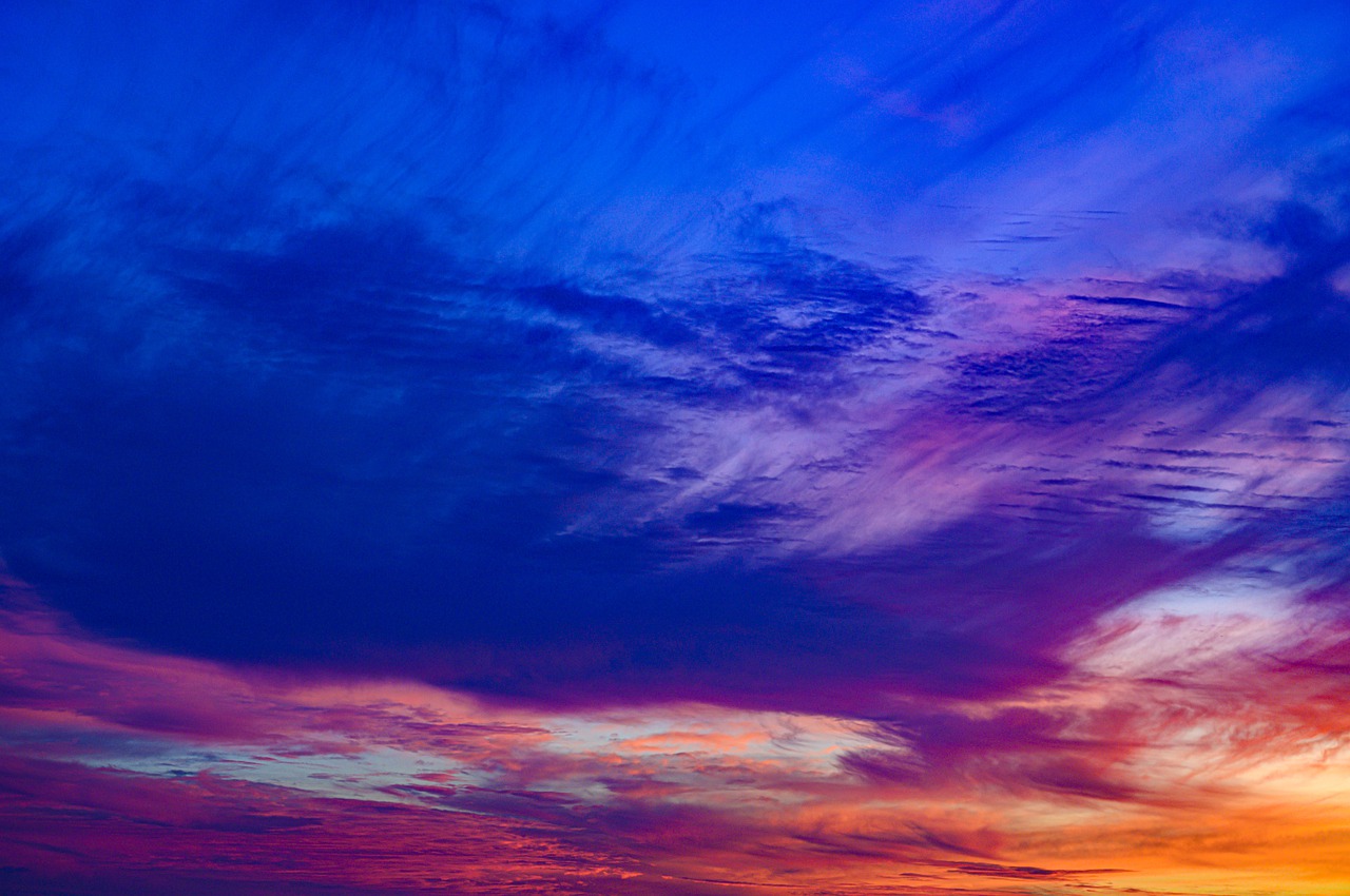 Clouds at sunset in Malibu, California