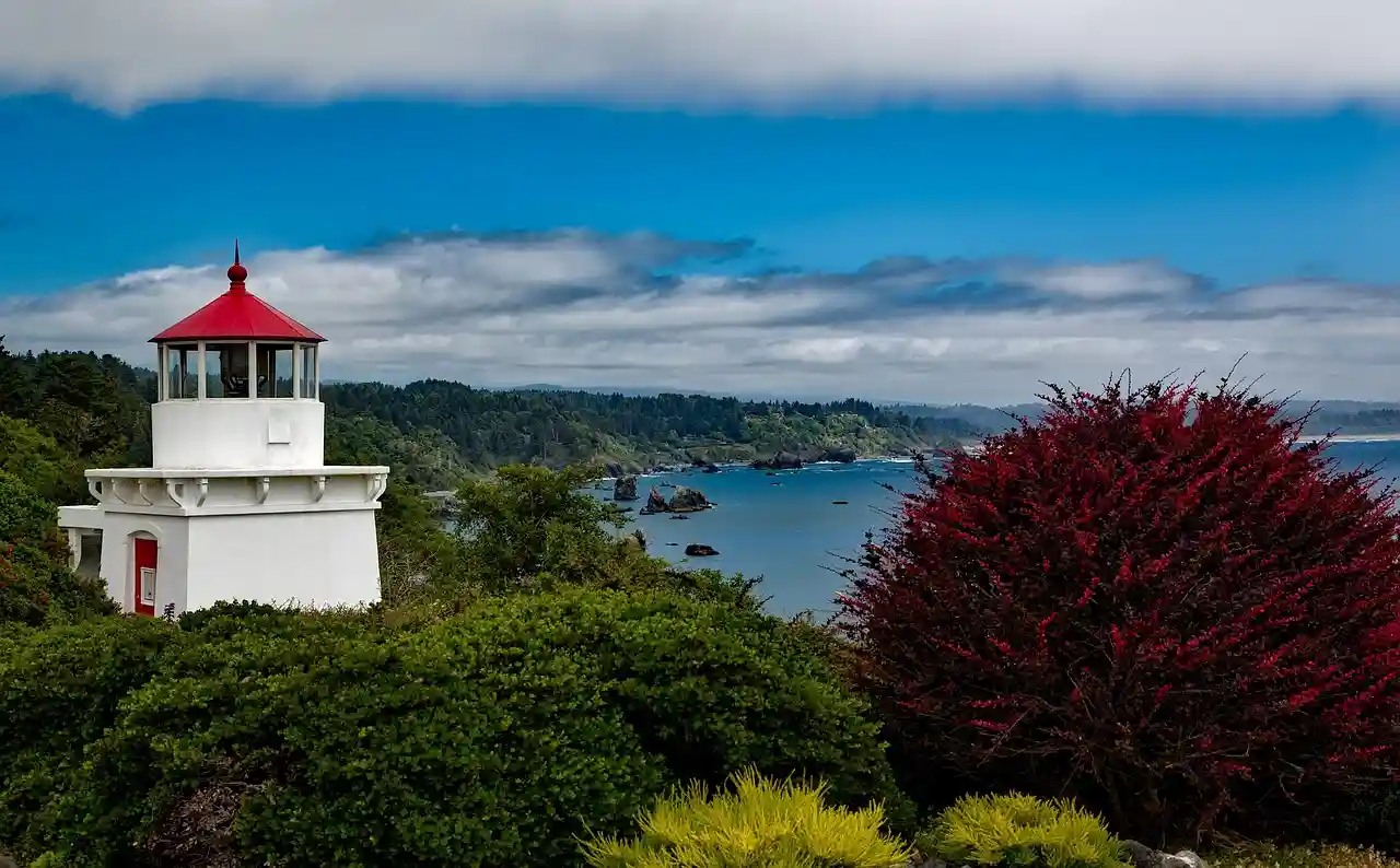 The Trinidad Head Memorial Lighthouse in Trinidad, California