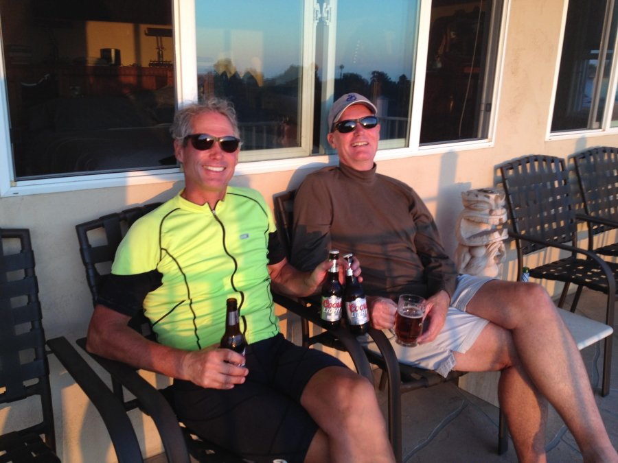Author Jerry Holl Enjoys a Beer with his Brother Steve
