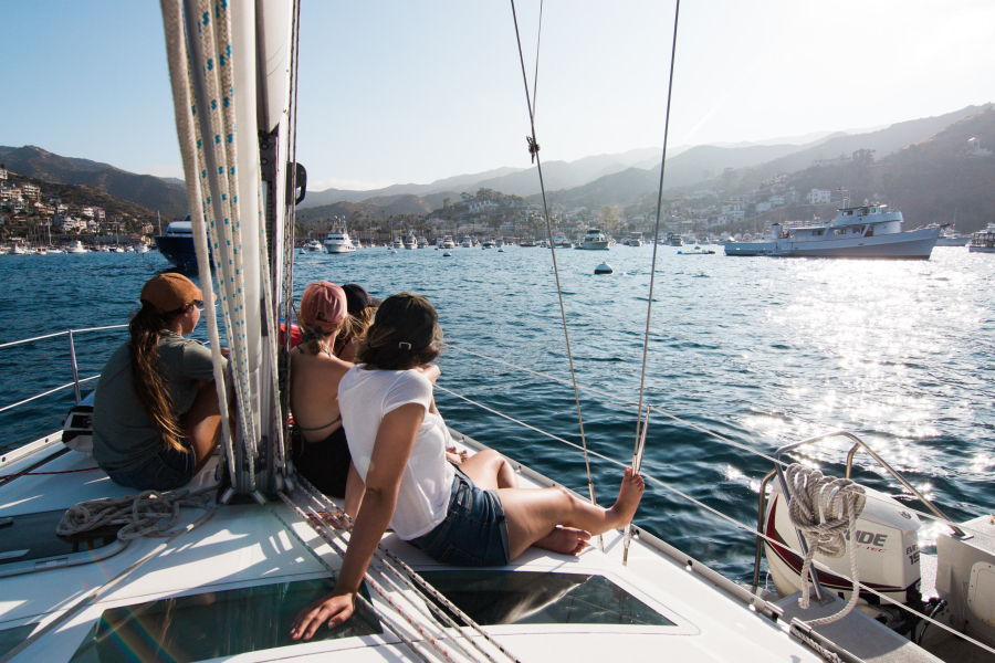 Enjoying a Boat Trip on Santa Catalina Island