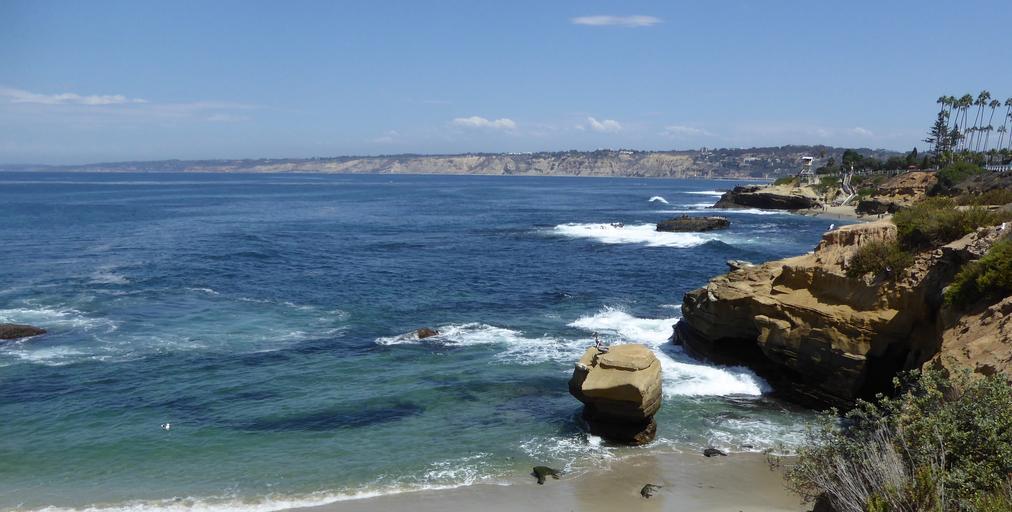The coast at La Jolla in California