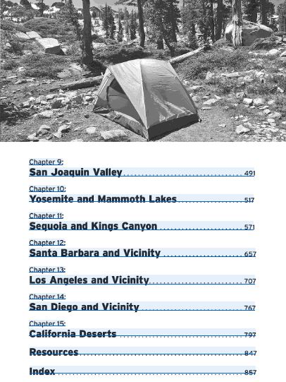 Moon California Camping Guide Sample Page