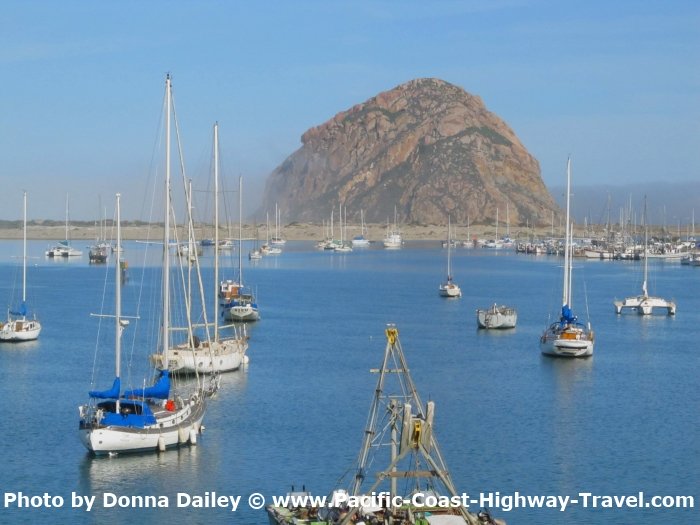 Morro Bay and Morro Rock on the Pacific Coast Highway