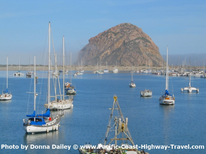 Morro Bay is a delightful small town on the California coast roughly halfway between San Francisco and Los Angeles and noted for the huge Morro Rock.