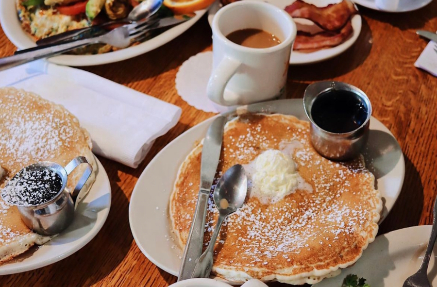 Breakfast pancakes at the Old Monterey Cafe in Monterey