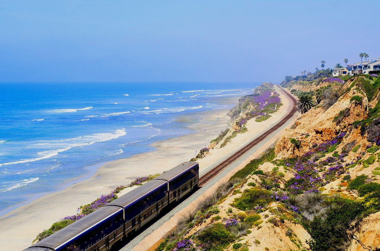 The Pacific Surfliner Train from San Luis Obispo to San Diego