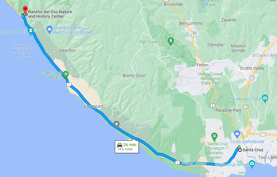 The Route from Santa Cruz to Rancho del Oso