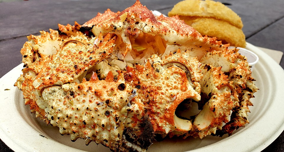 A Plate of Crab at Stearns Wharf in Santa Barbara