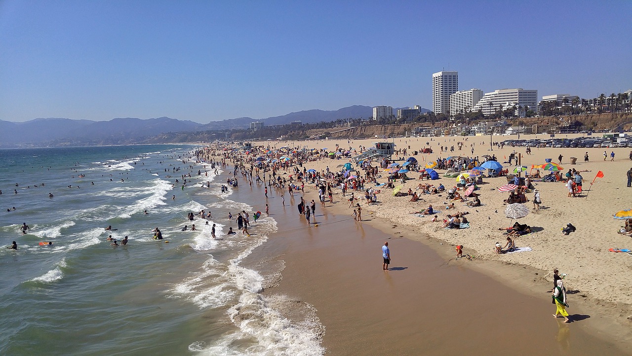 Santa Monica Beach in California