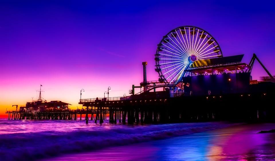 Santa Monica Pier at Night