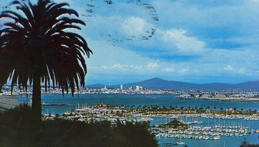 This Old Postcard Shows the View of San Diego from Point Loma