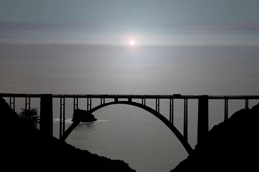 The Bixby Bridge on the Pacific Coast Highway in California