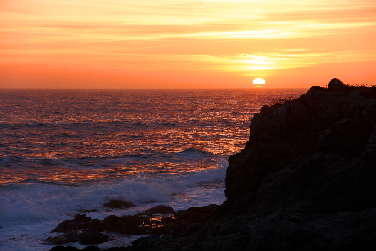 Sunset over Bodega Bay on the California coast