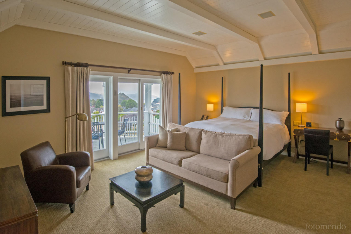 Guest bedroom at the MacCallum House Inn in Mendocino