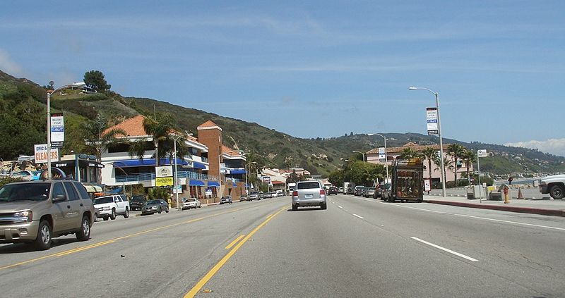 The Pacific Coast Highway runs right through Malibu in California